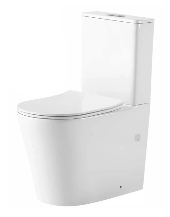 Nouvo Tornado Rimless Wall Faced Toilet Suite with slimline UF seat and vario bend Back/bottom Inlet