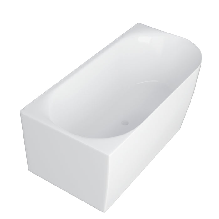 Positano 1400 'Lucite' Corner Bath Left Hand 275ltr - 8mm Slimline bath with moulded backrest