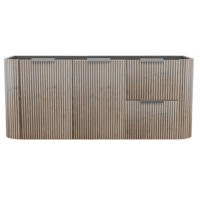 Positano Curved Fluted 1200mm Wall Hung Vanity - GlazeX Bathware + Glazing