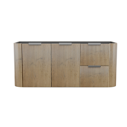 Positano Curved Fluted 1200mm Wall Hung Vanity - GlazeX Bathware + Glazing