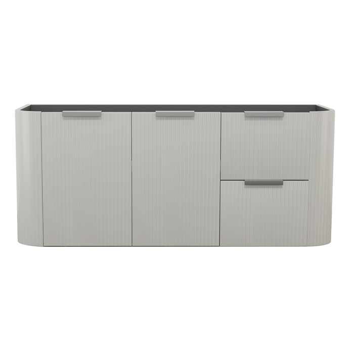 Positano Curved Fluted 1200mm Wall Hung Vanity - GlazeX Bathware + Glazing