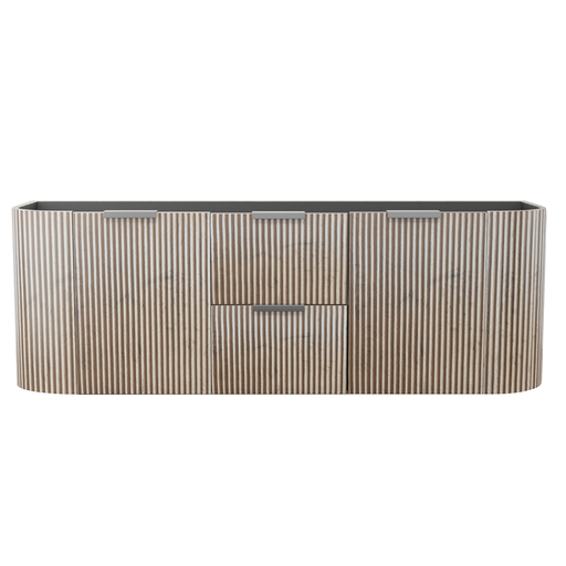 Positano Curved Fluted 1500mm Wall Hung Vanity - GlazeX Bathware + Glazing