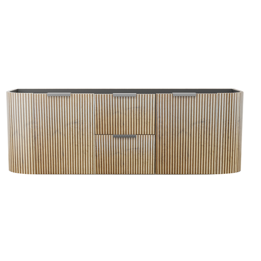 Positano Curved Fluted 1500mm Wall Hung Vanity - GlazeX Bathware + Glazing