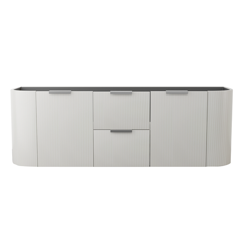 Positano Curved Fluted 1500mm Wall Hung Vanity - GlazeX Bathware + Glazing