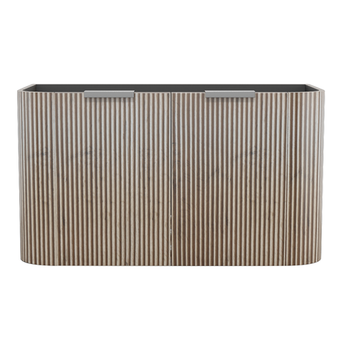 Positano Curved Fluted 900mm Wall Hung Vanity - GlazeX Bathware + Glazing