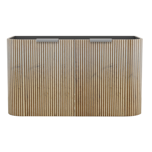 Positano Curved Fluted 900mm Wall Hung Vanity - GlazeX Bathware + Glazing