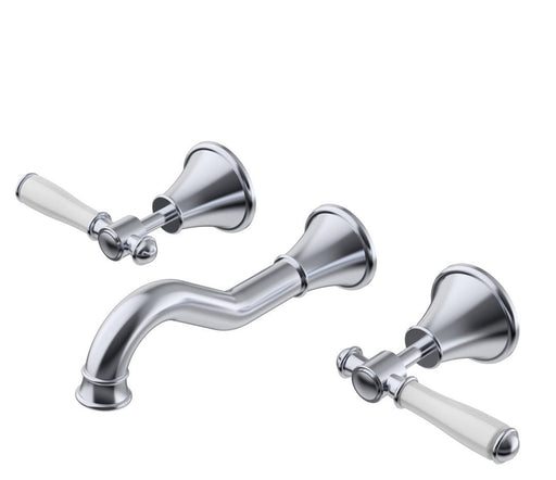 Clasico Wall Basin/Bath Set - Ceramic Handle - GlazeX Bathware + Glazing