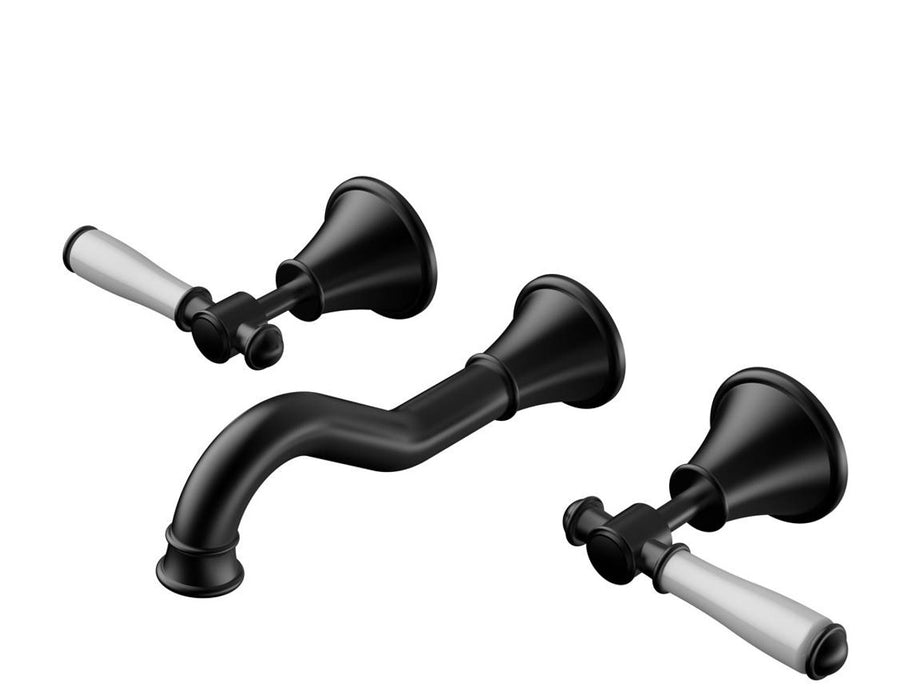 Clasico Wall Basin/Bath Set - Ceramic Handle - GlazeX Bathware + Glazing