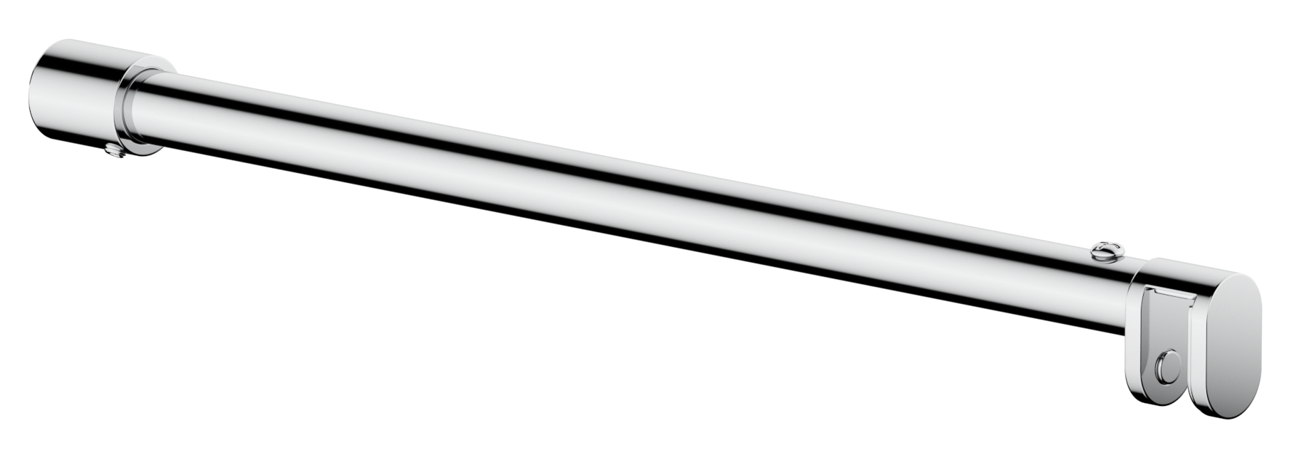 Glass to Wall Stabiliser Bar - Round - Cut to size