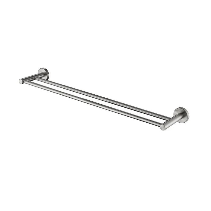 LUCID PIN Round Chrome Double Towel Rail 800mm