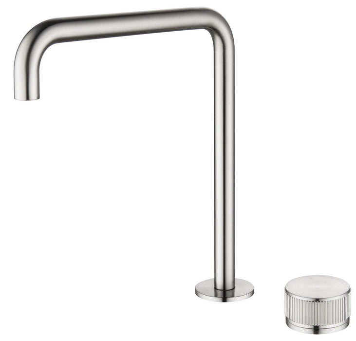 Mica Fluted Soft-Square Hob Sink/Basin Mixer Set - GlazeX Bathware + Glazing