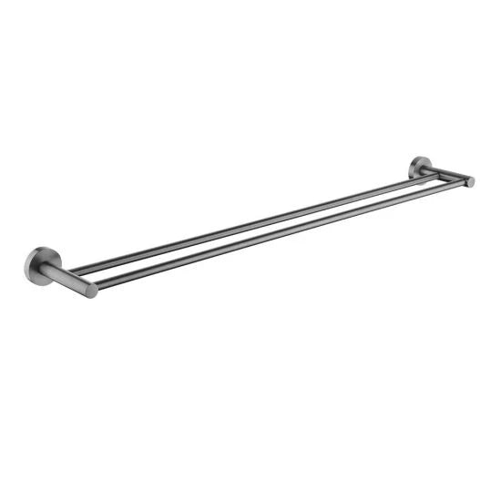 LUCID PIN Round Gunmetal Double Towel Rail 800mm
