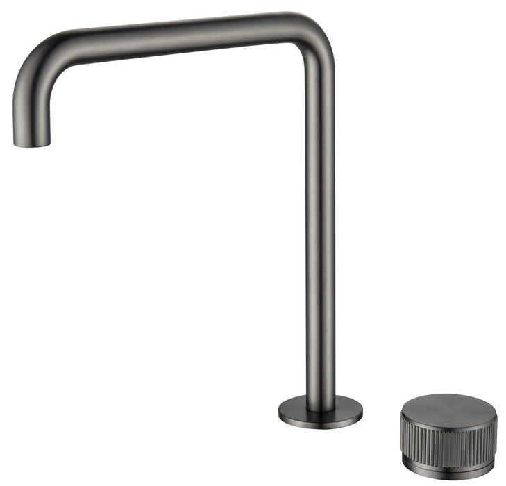 Mica Fluted Soft-Square Hob Sink/Basin Mixer Set - GlazeX Bathware + Glazing