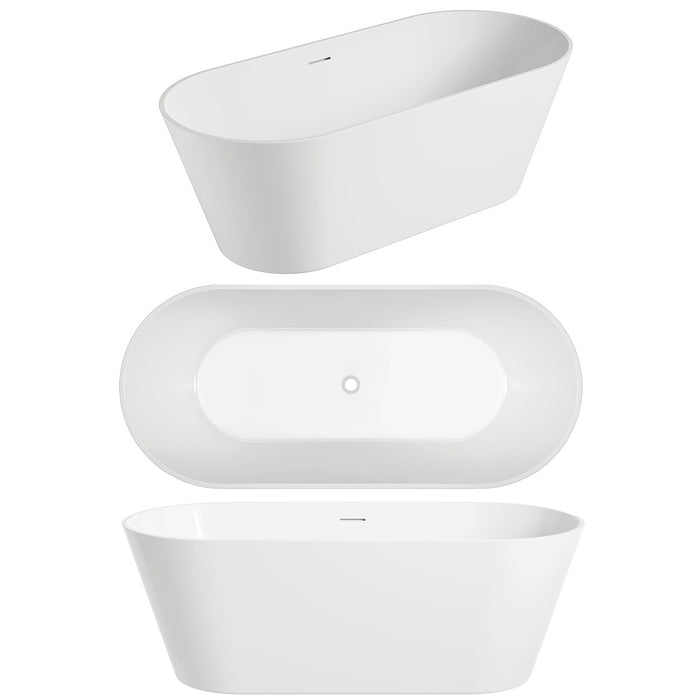 Nava Bath Tub - Freestanding 1500mm With OverFlow
